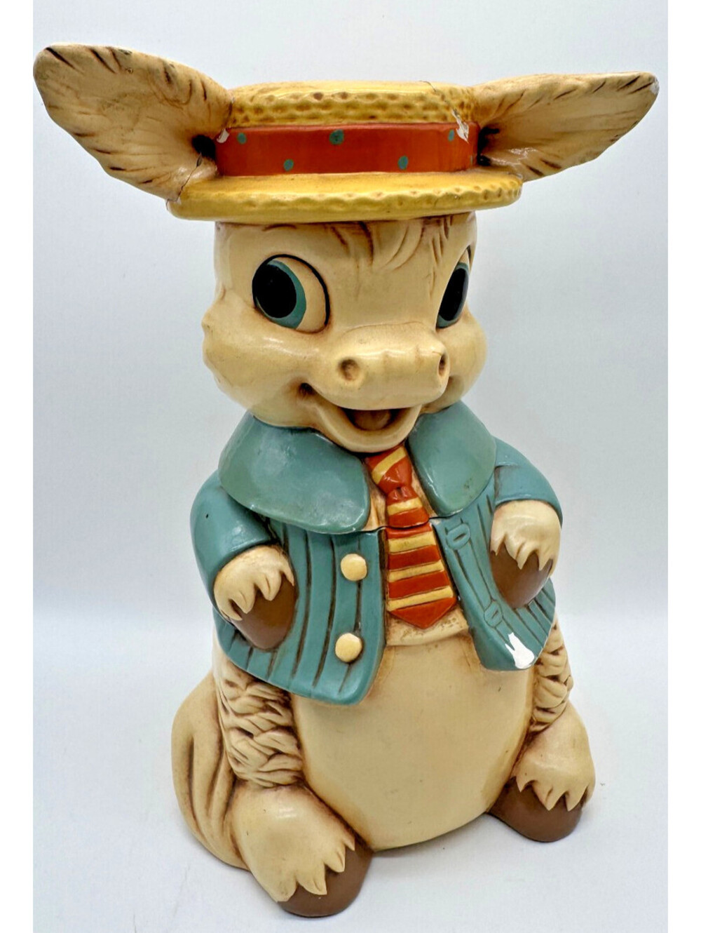 Vintage 1965 Twin Winton "Yee Haw" Dapper Donkey Cookie Jar Made In CA USA